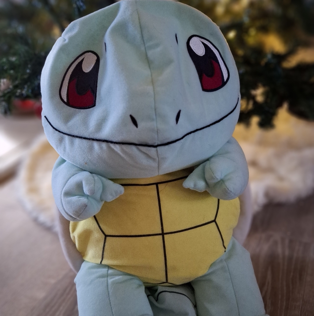 Pokemon Squirtle Plushie 2017 Stuffed Animal 20" Beaded Toy Jumbo